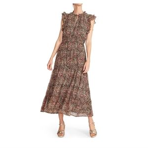 BB DAKOTA by STEVE MADDEN Women's Sleeveless Printed Chiffon Dress Ditzy Floral